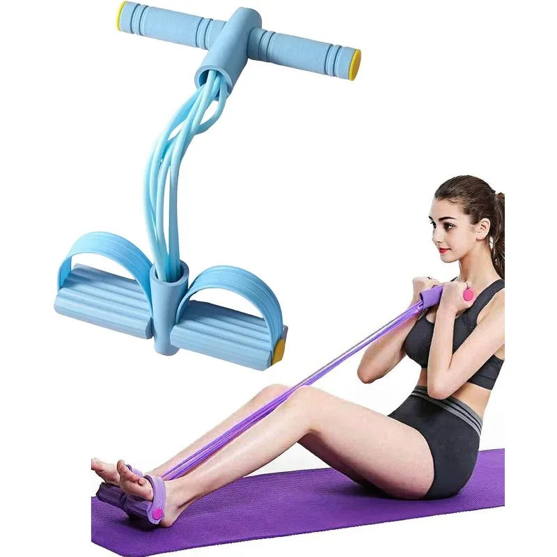 Fitness Resistance Bands 4-Tube Yoga Pedal Puller
