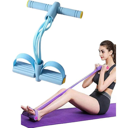 Fitness Resistance Bands 4-Tube Yoga Pedal Puller
