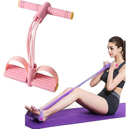 Fitness Resistance Bands 4-Tube Yoga Pedal Puller