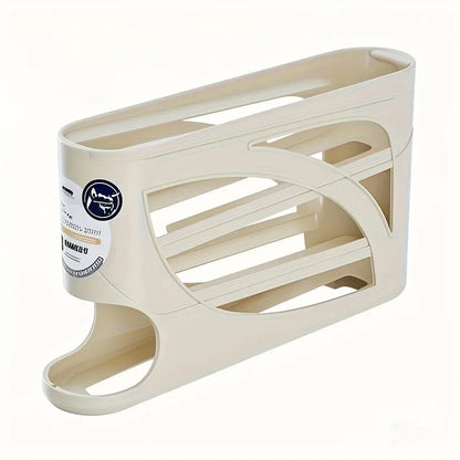 3-Tier Rolling Egg Organizer for Fridge — Holds Up to 30 Eggs