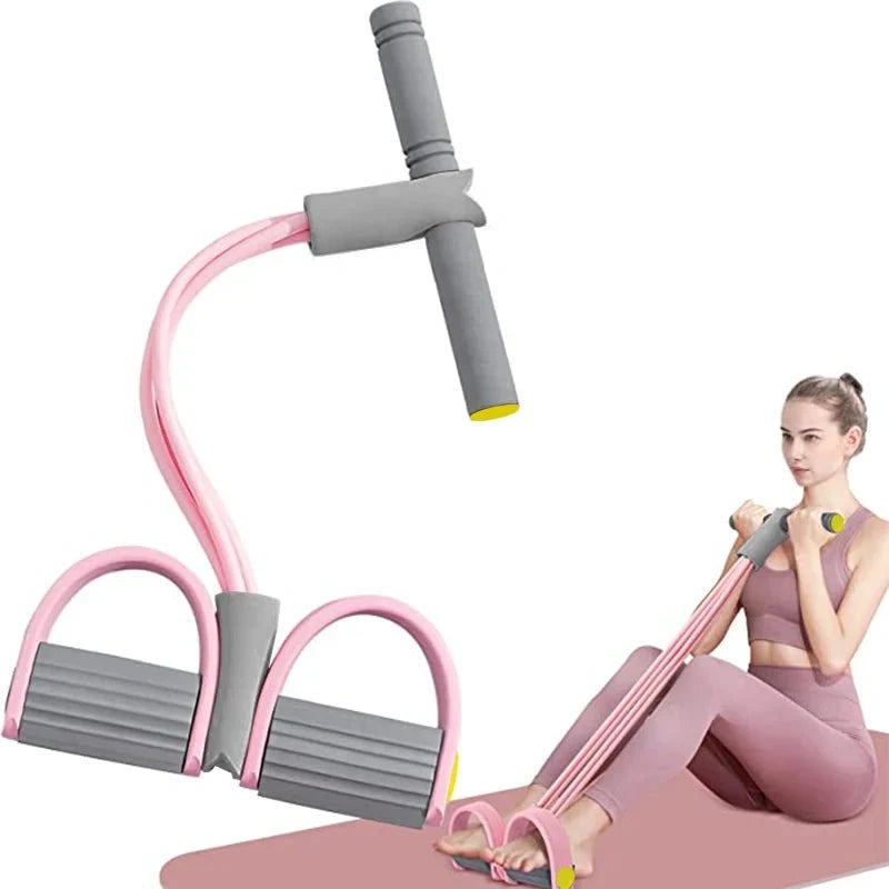 Fitness Resistance Bands 4-Tube Yoga Pedal Puller