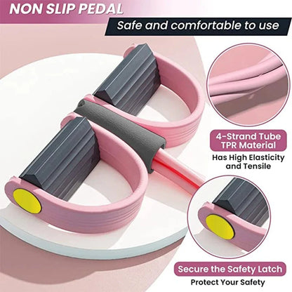Fitness Resistance Bands 4-Tube Yoga Pedal Puller